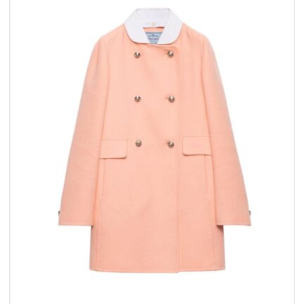 Double-breasted lightweight cashmere peacoat