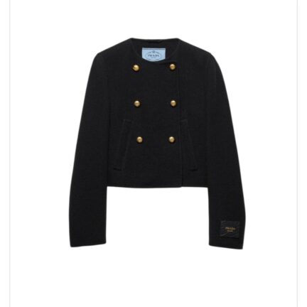 Double-breasted twill jacket