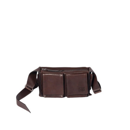Utilitaire nappa leather shoulder bag