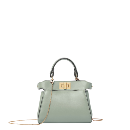 Nano Peekaboo Green nappa leather miniature