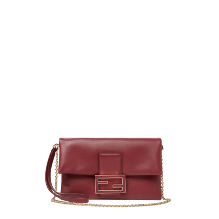 Mamma Baguette Pouch Burgundy nappa leather pochette
