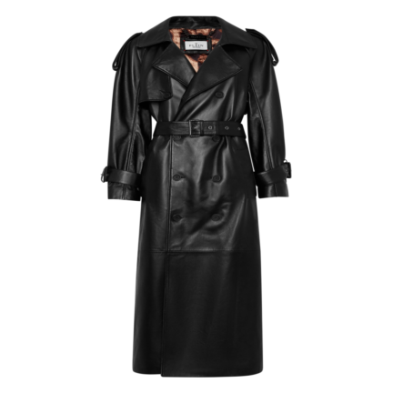 Leather Long Trench Coat