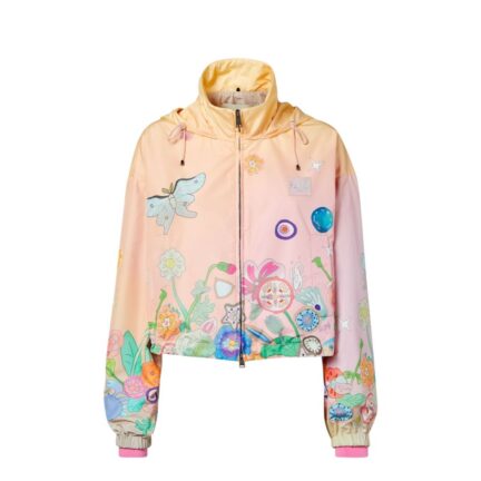 Fantastic Fendi Future Windbreaker Pink and yellow printed nylon windbreaker