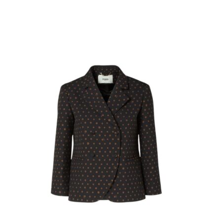 Jacket Black printed wool jacket