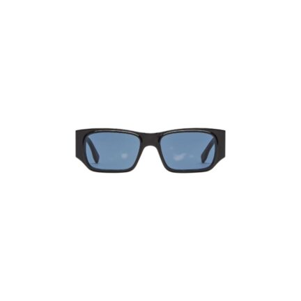 Squared FF Low bridge fit black acetate sunglasses