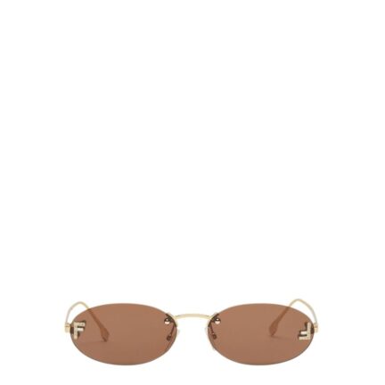 Fendi First Crystal Gold-coloured sunglasses