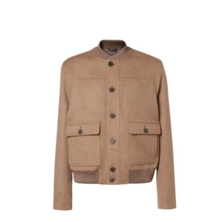 Blouson Light brown cashmere bomber