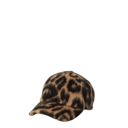 Beige and black Fendi Leo wool baseball cap