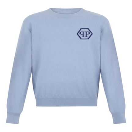 Cashmere Roundneck Pullover Jacquard Hexagon