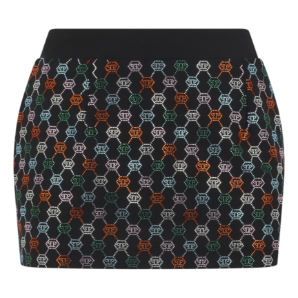 Mini Skirt Multicolor Monogram Strass