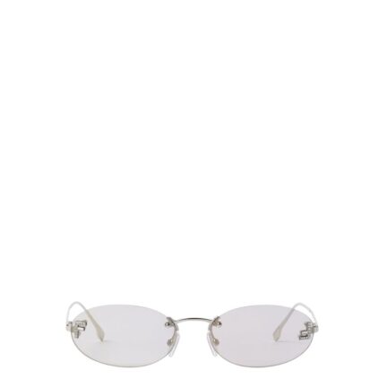 Fendi First Crystal Palladium-coloured sunglasses with grey lenses