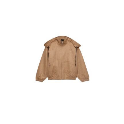 Camel-hair blouson jacket