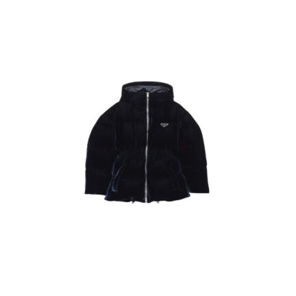 Velvet down jacket