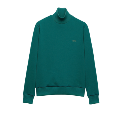 Technical fabric turtleneck sweatshirt