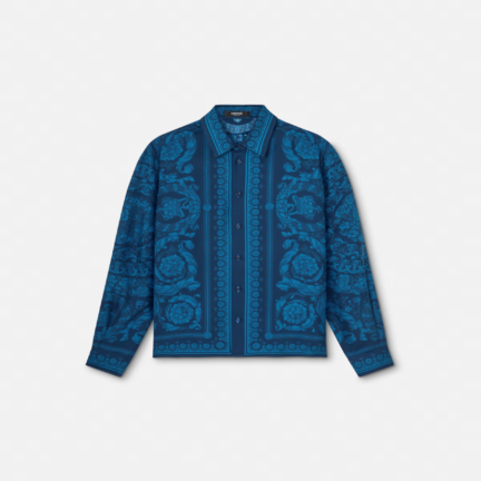 Printed Silk Twill Slim Shirt