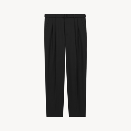 slim-fit pants in wool gabardine